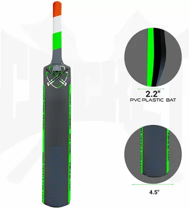 Jaspo Cric-Holic Heavy Duty Plastic Cricket Premium Bat for All Age Groups(Full Size) PVC/Plastic Cricket Bat (0.880 kg)