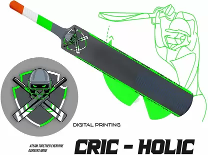 Jaspo Cric-Holic Heavy Duty Plastic Cricket Premium Bat for All Age Groups(Full Size) PVC/Plastic Cricket Bat (0.880 kg)