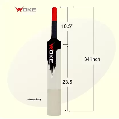 woke Stalwart Heavy Duty Plastic Cricket Bat,Full Size(34”) -NATURAL PVC/Plastic Cricket Bat  (850 g)