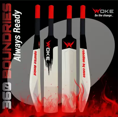 woke Stalwart Heavy Duty Plastic Cricket Bat,Full Size(34”) -NATURAL PVC/Plastic Cricket Bat  (850 g)