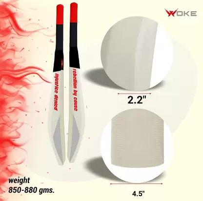 woke Stalwart Heavy Duty Plastic Cricket Bat,Full Size(34”) -NATURAL PVC/Plastic Cricket Bat  (850 g)
