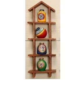Smartcraft Wall Mounted Floating Wooden Wall Shelves Beautiful & Designing Wall Shelves (Multicolor)