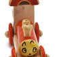 Smartcraft Handmade Wooden Engine Pull Along Toy Orange Color and Eco-Friendly Train Toy for Kids