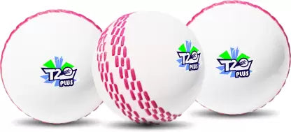 Jaspo T-20 Plus Practice Cricket /Wind Balls for Indoor & Outdoor Cricket Synthetic Ball (Pack of 3, White)