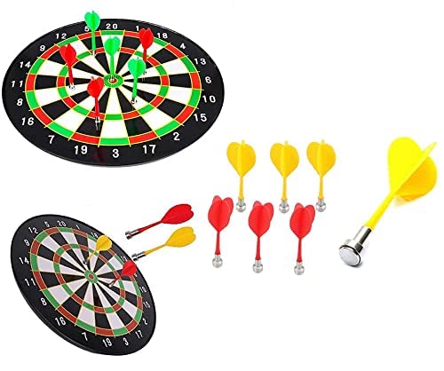 Smartcraft Magnetic Dartboard with 6 Soft Darts Family Indoor & Outdoor Fun Games, Dart Board Set (Multicolour-Large)