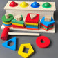 Smartcraft Shapes Geometric Board Blocks and Wooden Hammer Ball Knock Motor and Dexterity Skills Early Educational Toy