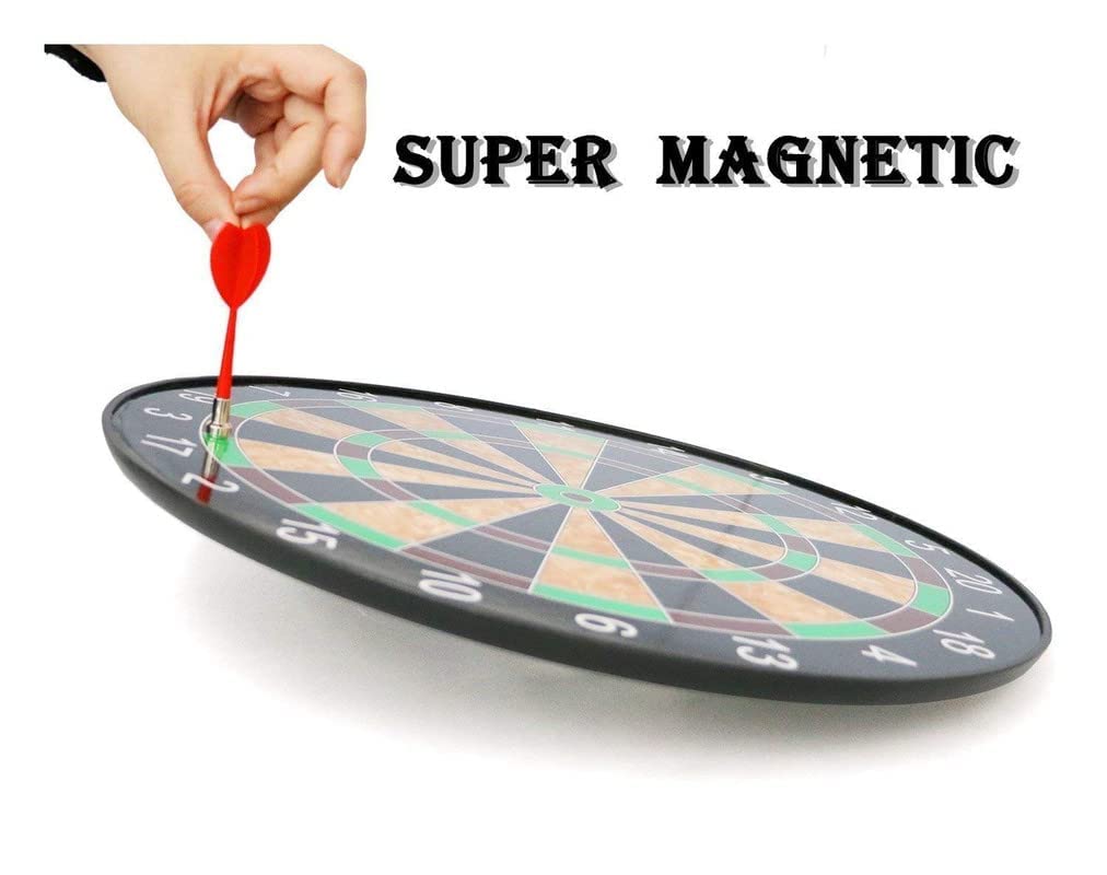 Smartcraft Magnetic Dartboard with 6 Soft Darts Family Indoor & Outdoor Fun Games, Dart Board Set (Multicolour-Large)