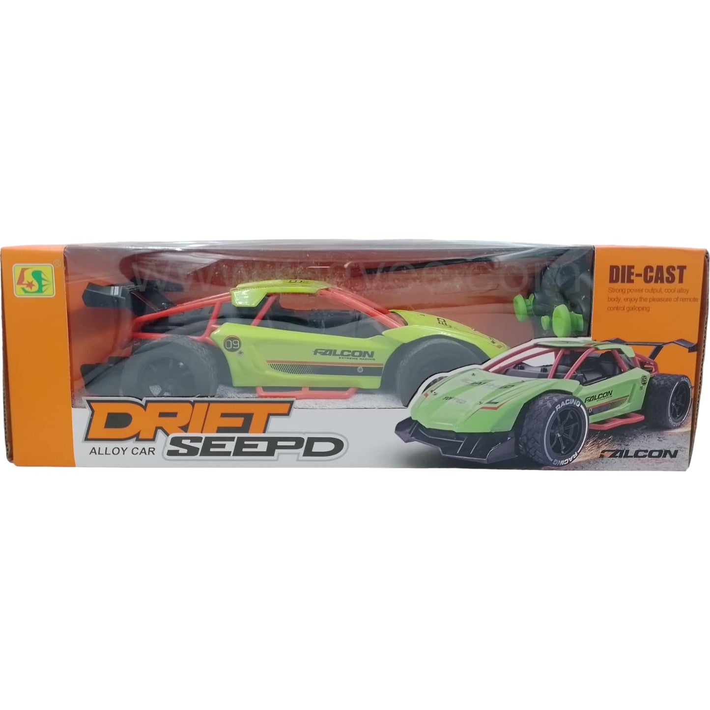 Racing Metal Model Super Sports Remote Control Car with Rubber Typres, Handle Remote, Slim Body, Rechargable.