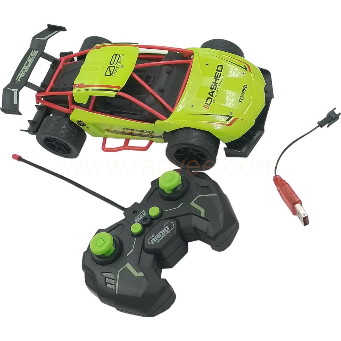 Racing Metal Model Super Sports Remote Control Car with Rubber Typres, Handle Remote, Slim Body, Rechargable.