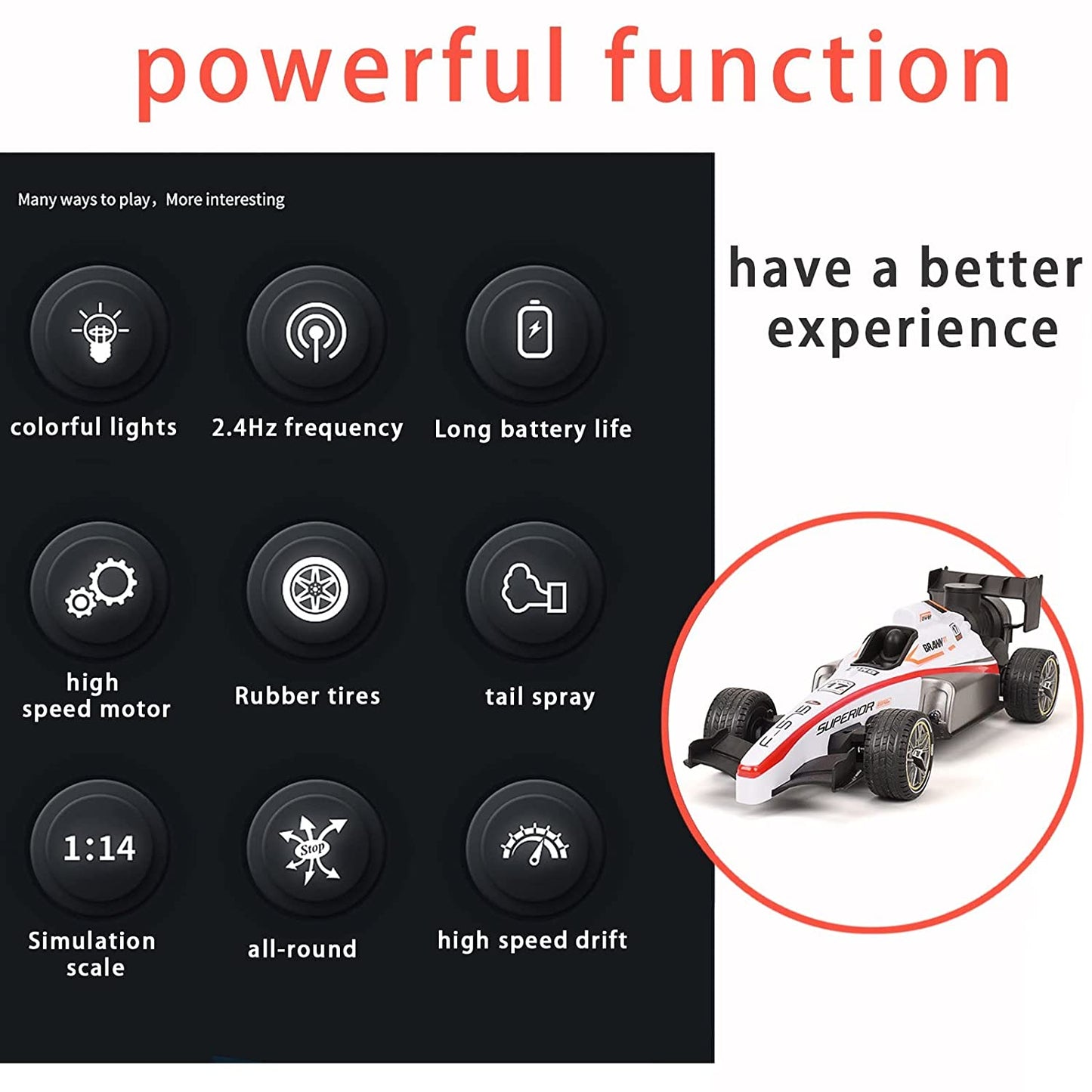 F1 Formula, Spray Car, High Speed Racing Car, Remote Control Toy, Car (F1 Formula Toy Car)