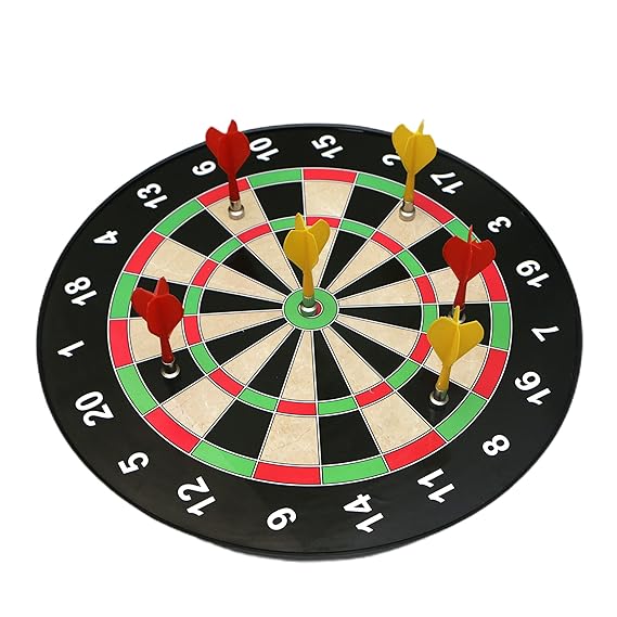 Smartcraft Magnetic Dartboard with 6 Soft Darts Family Indoor & Outdoor Fun Games, Dart Board Set (Multicolour-Large)