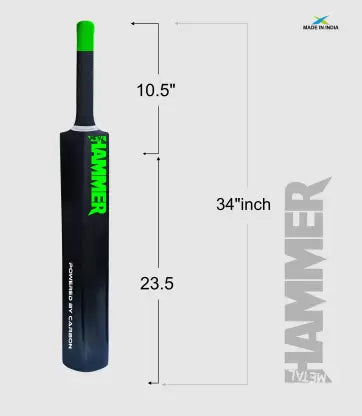 Jaspo Hammer Heavy Duty Plastic Cricket Bat,Full Size (34” X 4.5”inches) Premium PVC/Plastic Cricket Bat  (850-880 g)