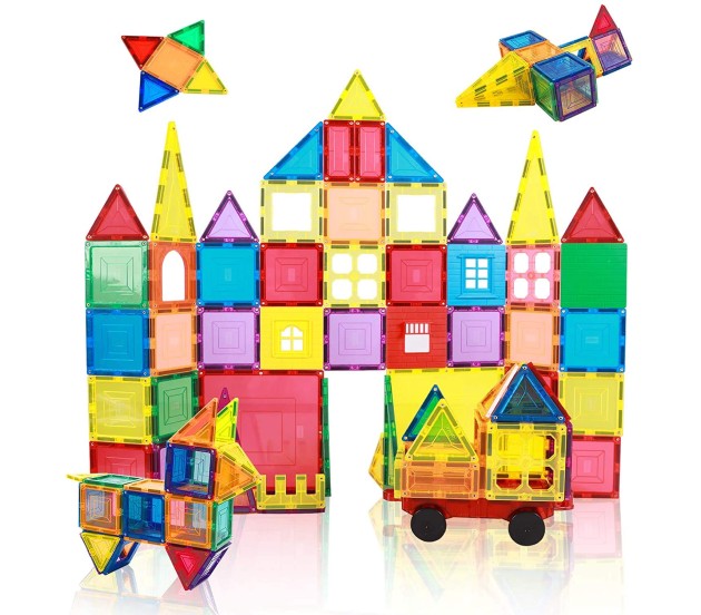 Toy Blocks, Magnetic Blocks, 71 Pieces Large Magnetic Tiles & 3d Building Blocks/ Stem Learning Toys For Boys & Girls