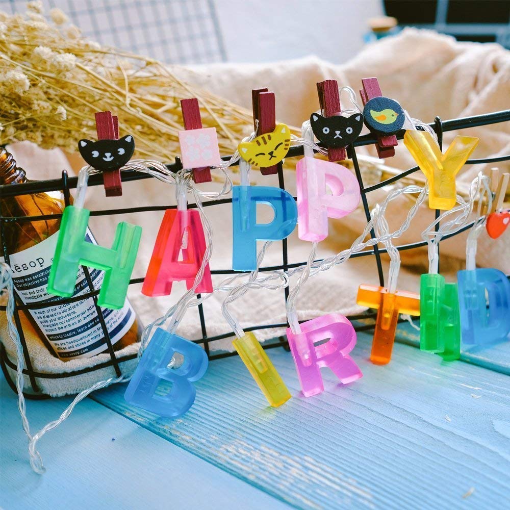 Happy Birthday Led, Neon Happy Birthday Sign, Happy Birthday Light Up Sign Battery Operated