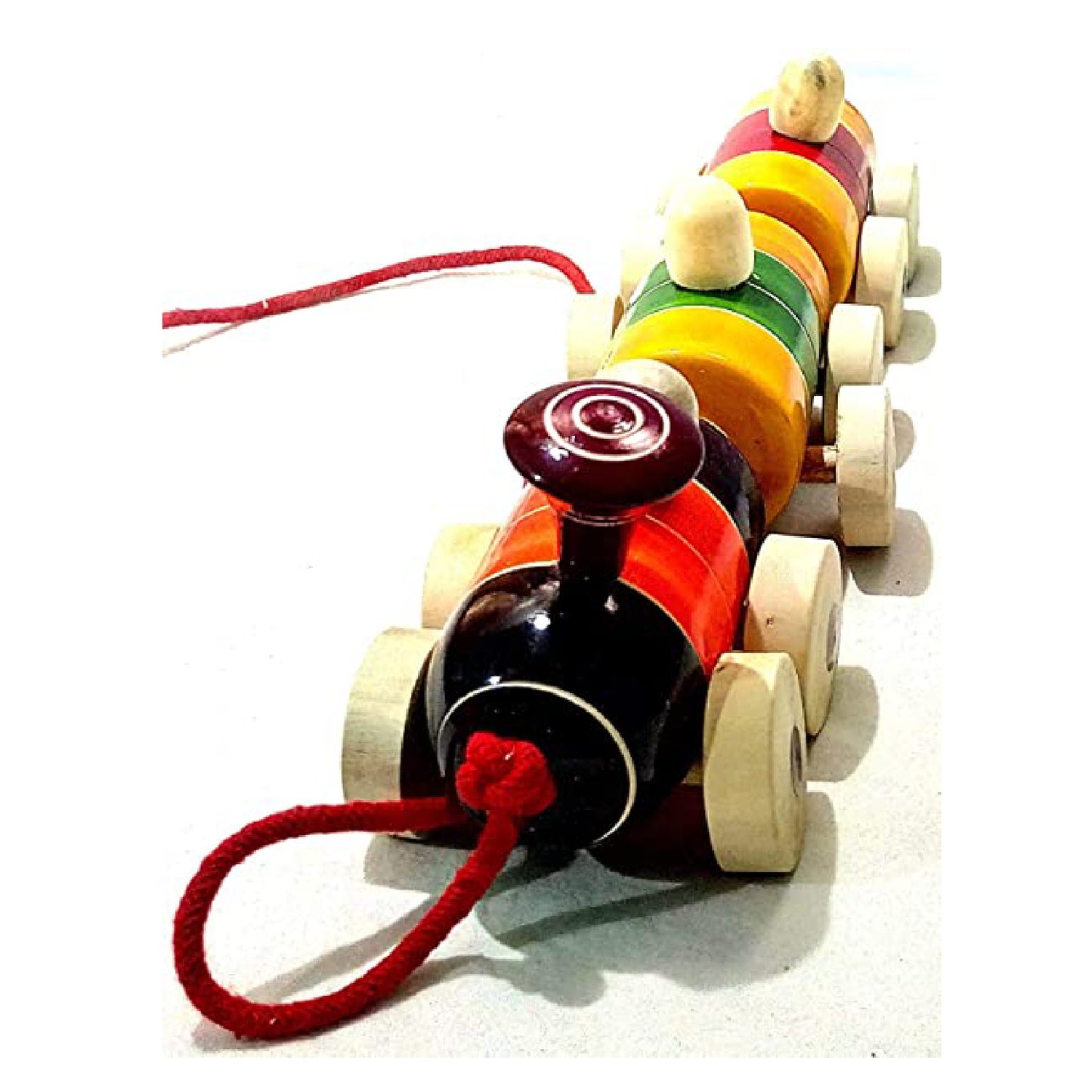 Wooden Train, Train Set, Wooden Push Along Toy Train Set - Made In India