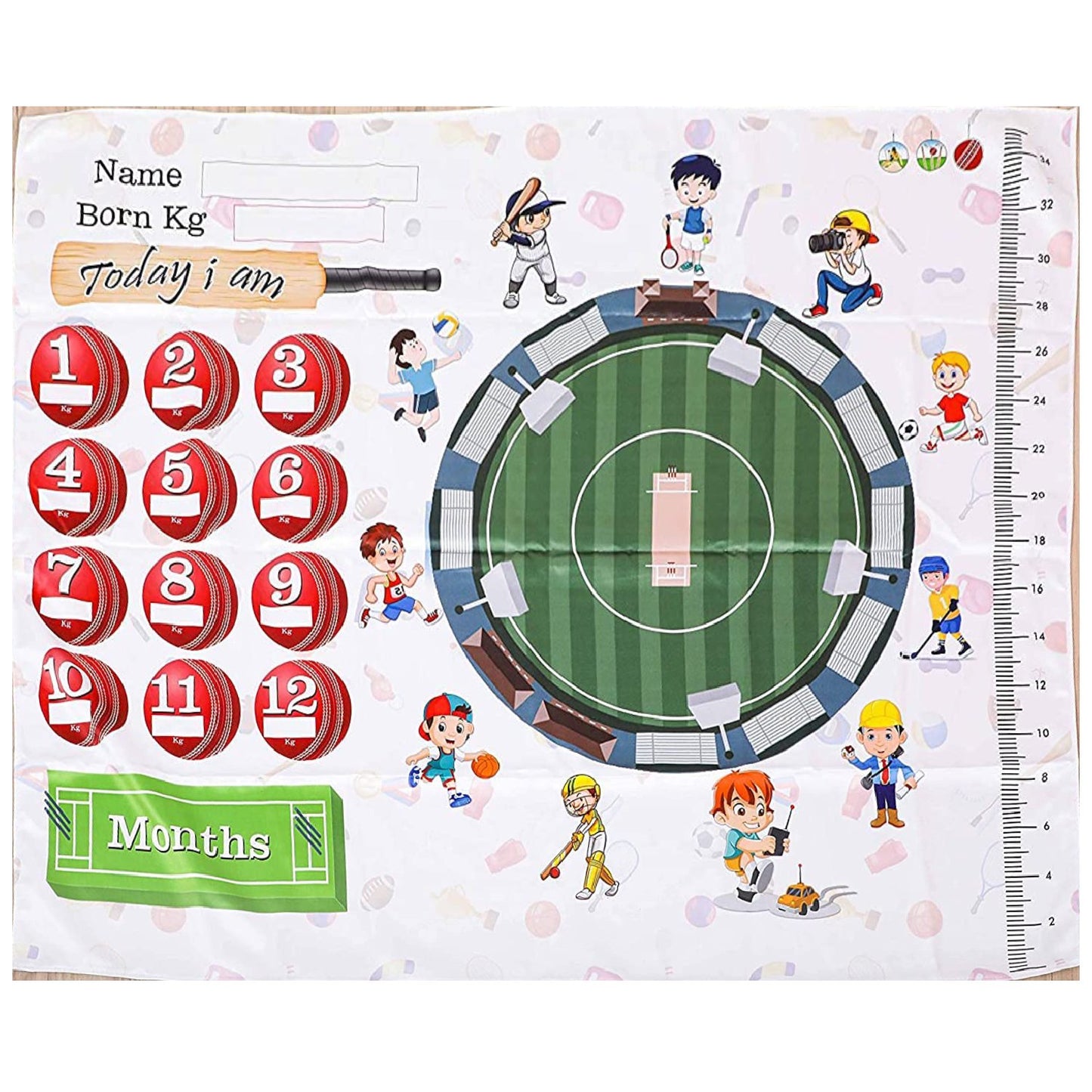 Baby Photo Shoot Blankets, Baby Monthly Milestone Blanket For Boy Or Girl, Growth Chart Picture Blanket