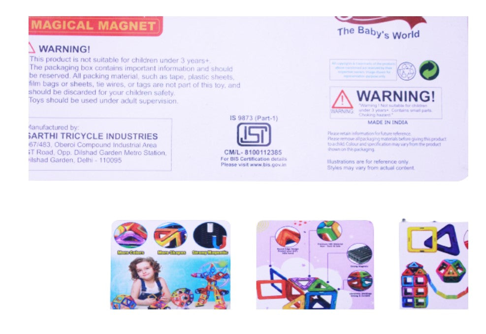 Smartcraft Magnetic Building Blocks Magnet Toys for Kids 3D Magnet Puzzles Stacking Blocks