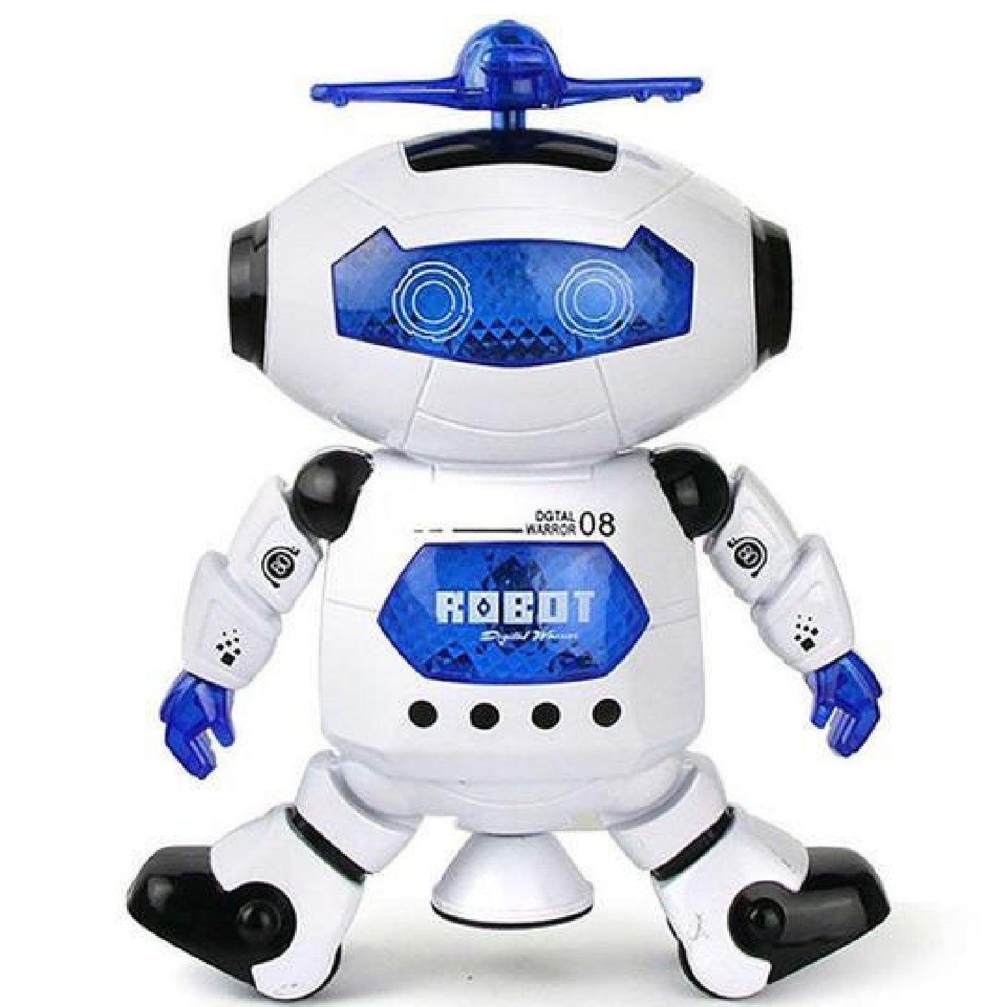 Robo Alive, Dinosaur Robot, Musical And Dancing Naughty Robot For Kids (White, Blue)