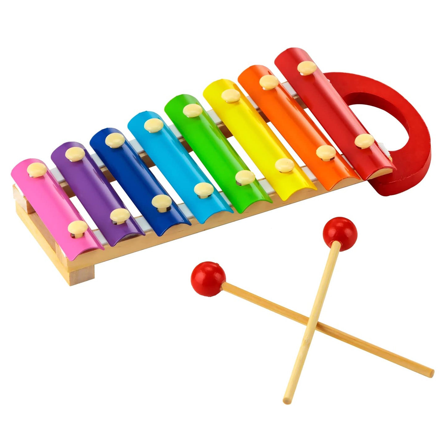Wooden Xylophone Musical Toy for Children with 8 Note - Pack of 1 (Multi Color)
