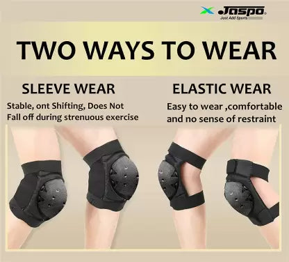 Jaspo Plastron Saver 3 Professional Protective Set for Kids/Teens (Medium-upto-15 yrs) Skating Guard Combo (Black)