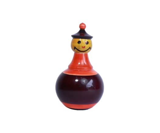 Wooden Roly Poly Balancing Doll, Toy For Baby, Toddlers, Kids (1 Year+) Wobbling Toy Develops Curiosity & Motor Skills
