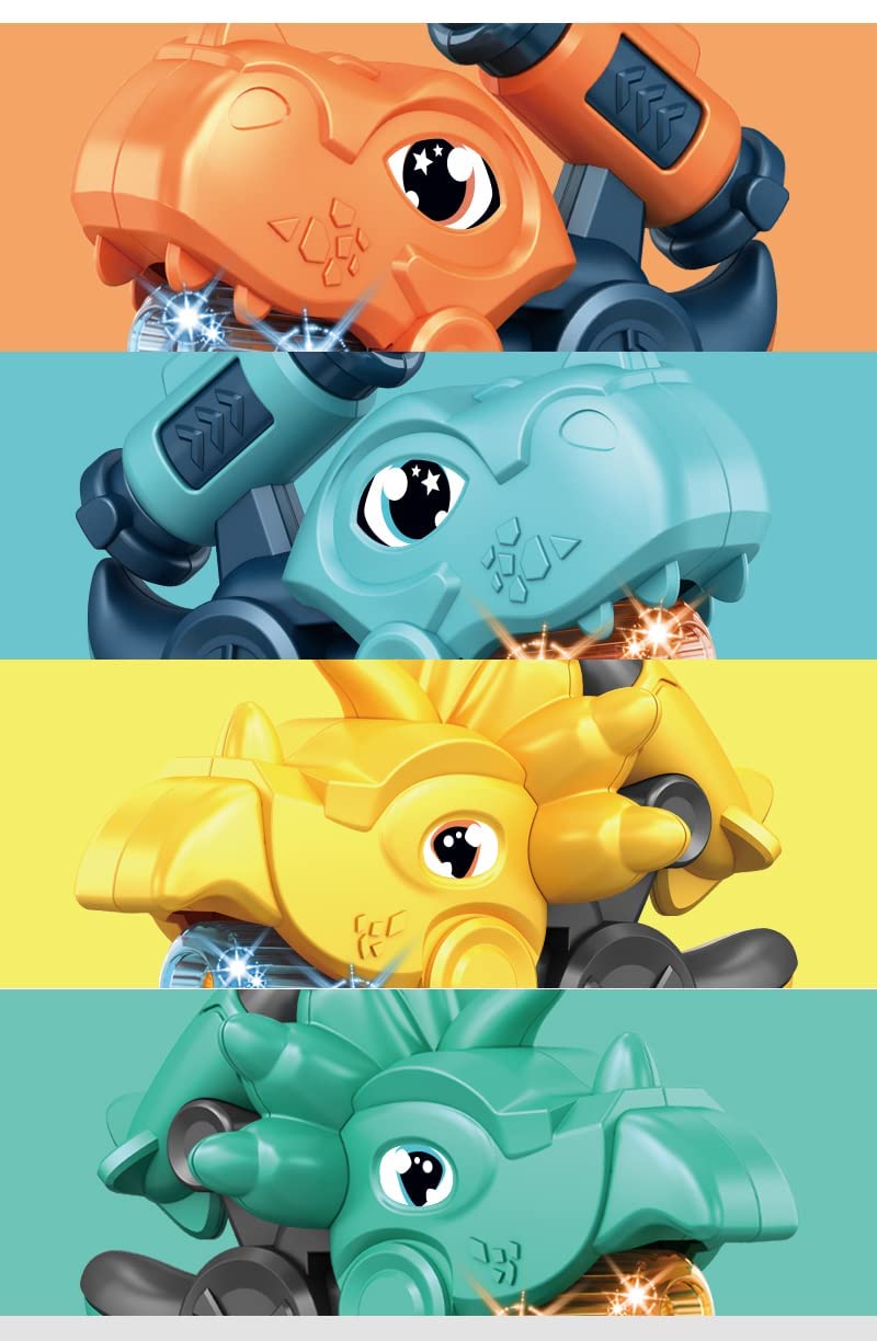 Children Cartoon Dinosaur Gun Eight-Tone Projector Light Sound Effect Toy, Random Color(Pack of 1)