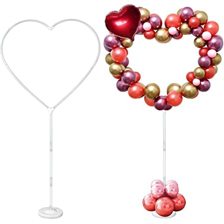 Balloon Arch Stand | Balloon Hoop Stand | Heart Shaped Balloon Stand | Balloon Stand for Party Decoration | 5 Feet Heart Shape | 1 Unit