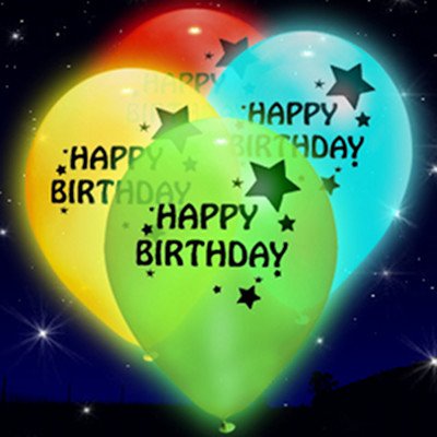 Happy Birthday Light, Printed Balloons, Birthday Balloons, Pack Of 25, Led Party Supplies, Party Decorations, For Party Festival