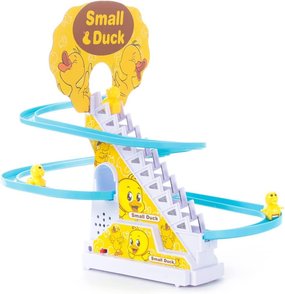 Duck Climbing Stairs Toy, Duck Slide Toy Set, Funny Automatic Stair Climbing Toy