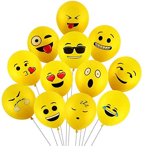 Poop Emoji Balloon, Balloon Decorations Emoji Balloons Latex Yellow Emoji Birthday Balloons (pack Of 100)