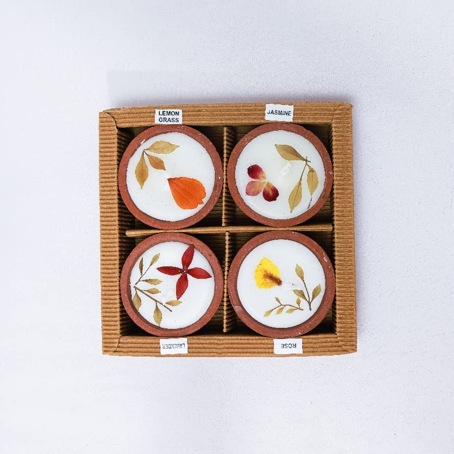 Scented Candles, Home Fragrance Spa Candle, 4 in 1 Combo Fragrance Candles (5cm) -Set of 4