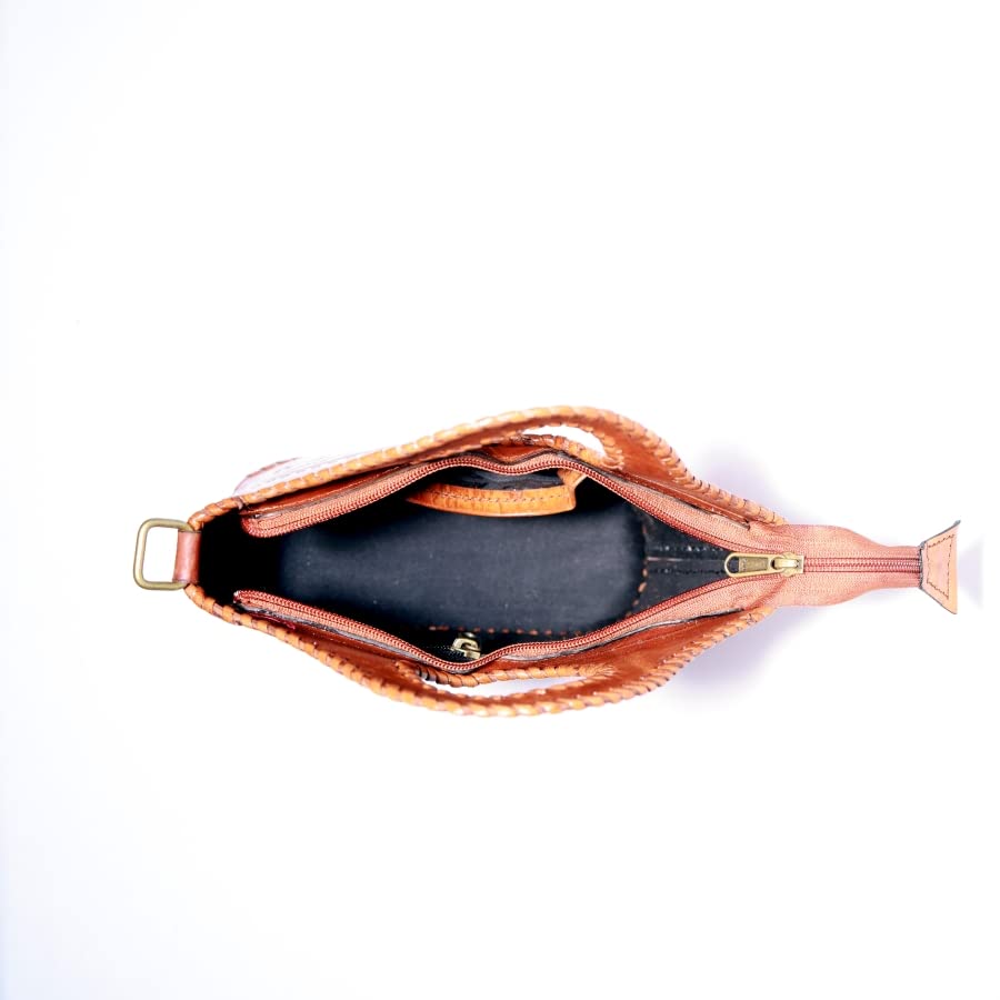 Leather Backpack With Zipper Closure, Hand Made, Artistry Bag