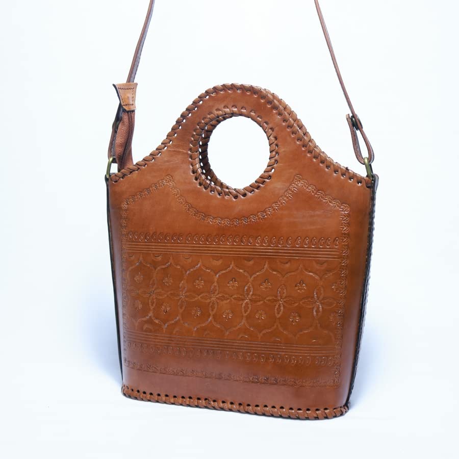 Leather Backpack With Zipper Closure, Hand Made, Artistry Bag