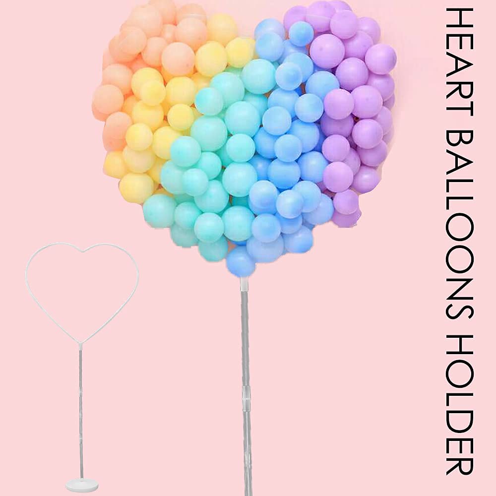 Balloon Arch Stand | Balloon Hoop Stand | Heart Shaped Balloon Stand | Balloon Stand for Party Decoration | 5 Feet Heart Shape | 1 Unit