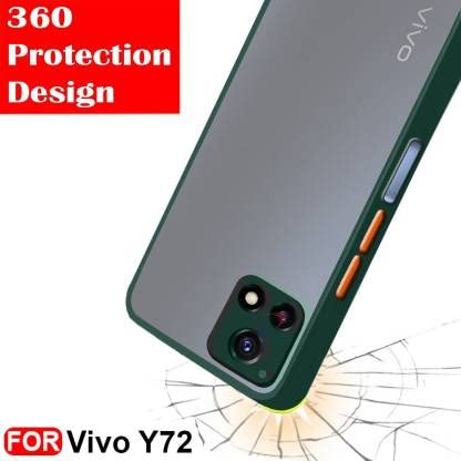 Translucent Back Case, Phone Case Cover for Vivo Y72, Vivo Y31s 5G 2021 (Green, Dual Protection)