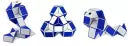 Magic Cube, Rubik Snake, Geometric Brain Teaser Ruler Cube Wedges Twist Puzzle Toy