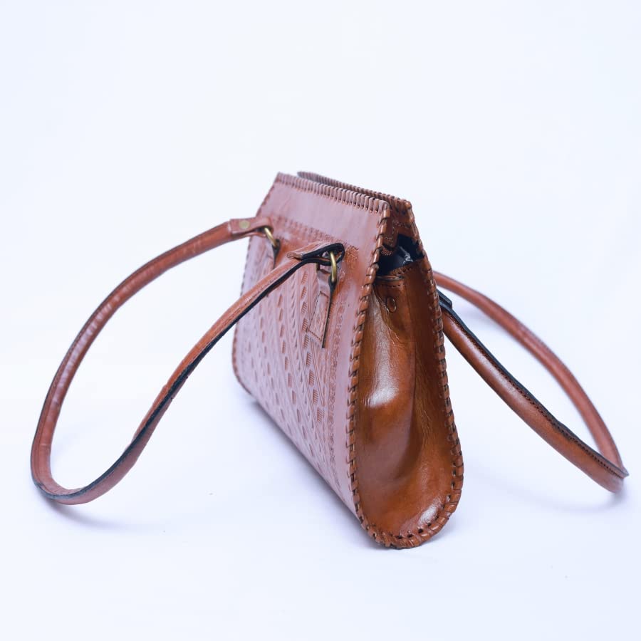 Leather Backpack With Zipper Closure, Hand Made, Artistry Bag