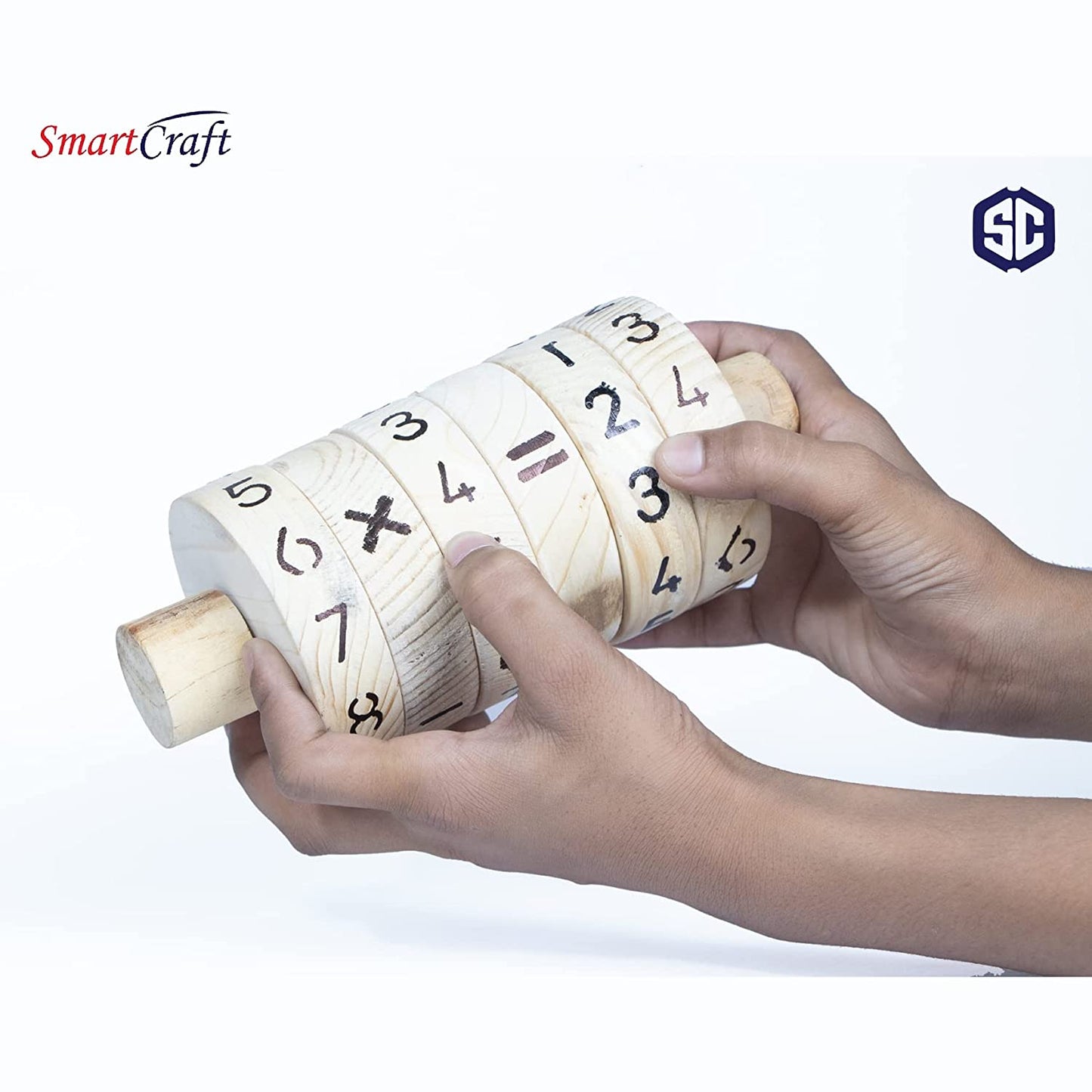 Wooden Math's Calculator Spinner, Calculator for kids, Fun Wooden Toy, Improve Math Skills