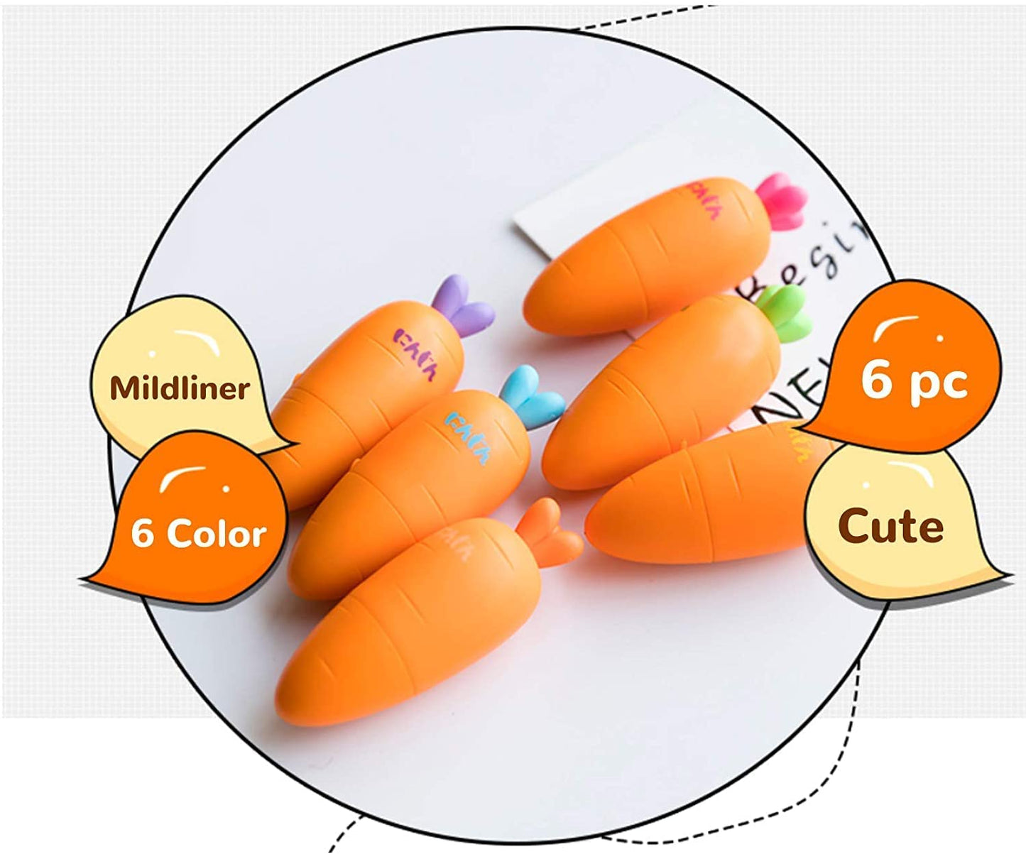 Carrot, Highlighter Marker Pen, Highlighter Pen For Drawing