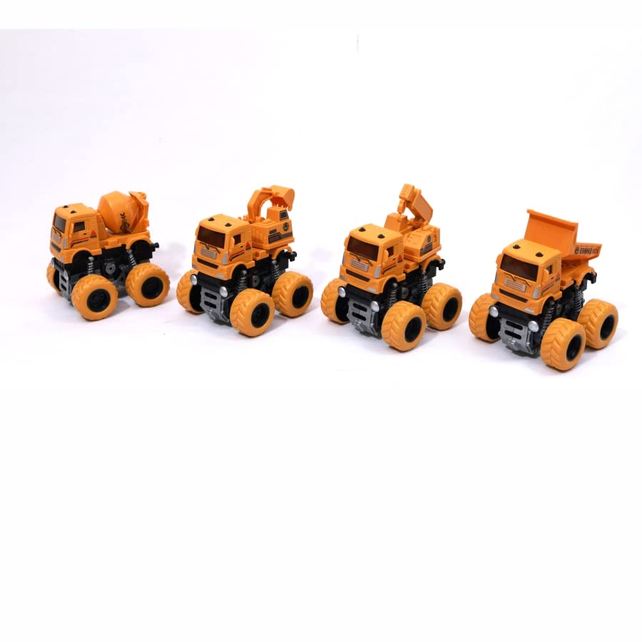 Construction Truck Toy Set | Friction Powered Vehicles for Toddlers | Construction Truck Set for Boys & Girls