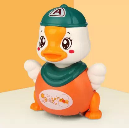 Duck Soft Toy, Children Stunt Electric 360 Degree Rotating Swing Duck Plush, With Light Effects Rotating