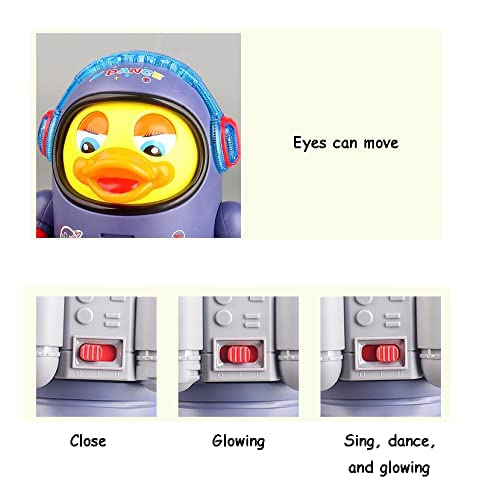 Duck Dance, Dance Singing Duck Toys With Led Light For Kids, Funny Space Duck Dolls Glow Play Toy For Baby