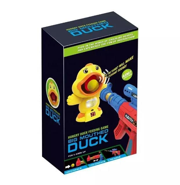 Hungry Duck Feeding Game Toy Guns, Shooting Games with Soft Foam Balls