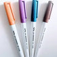 Art Pens, Marker Pen, Paint Pens, Quick Dry for Glass Painting, Craftwork  (Set of 4, Orange, Purple, Royal Blue, Chocolate)