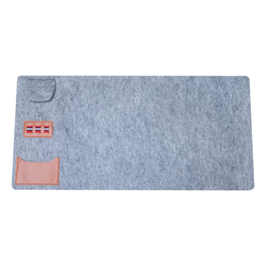 Desk-play Anti- Skid Desk Mat With Mobile Hoder, Pen Holder And Card Holder Work From Home Solution For Laptop Keyboard And Mouse