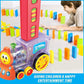 Domino Funny Train, Domino Train Toy 60pcs Domino Blocks Set, Building And Stacking Toy Blocks Domino Set