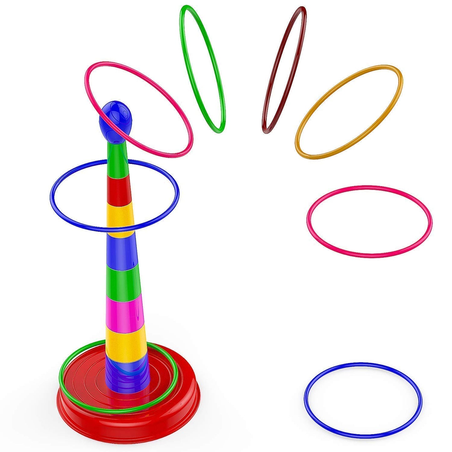 Hook And Ring Game, Ring Toss Game For Kids Ring Throw Game - Pack Of 1