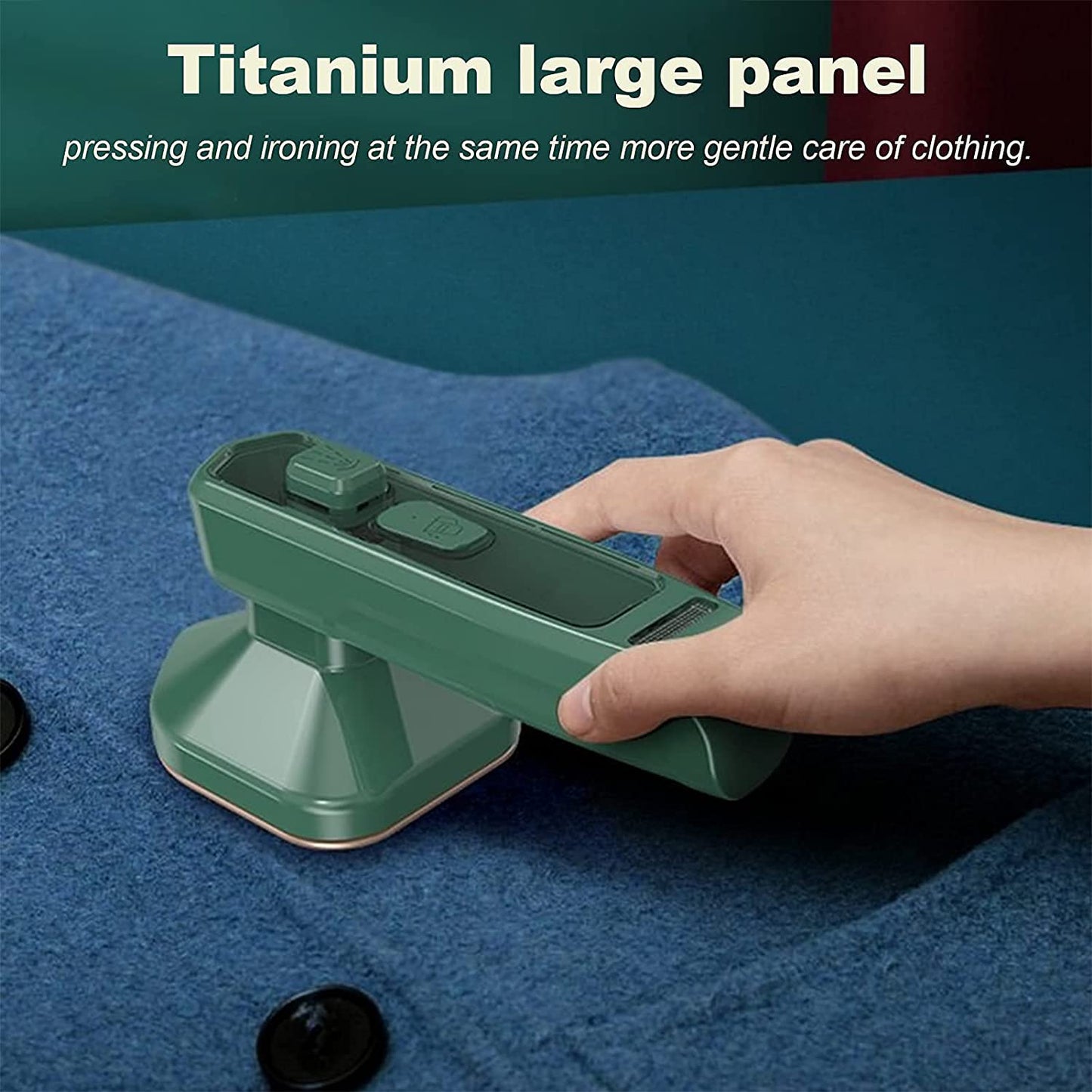 Micro Steam Iron, Green Iron Handheld Garment Steamer, Dry And Wet Wrinkles Removing