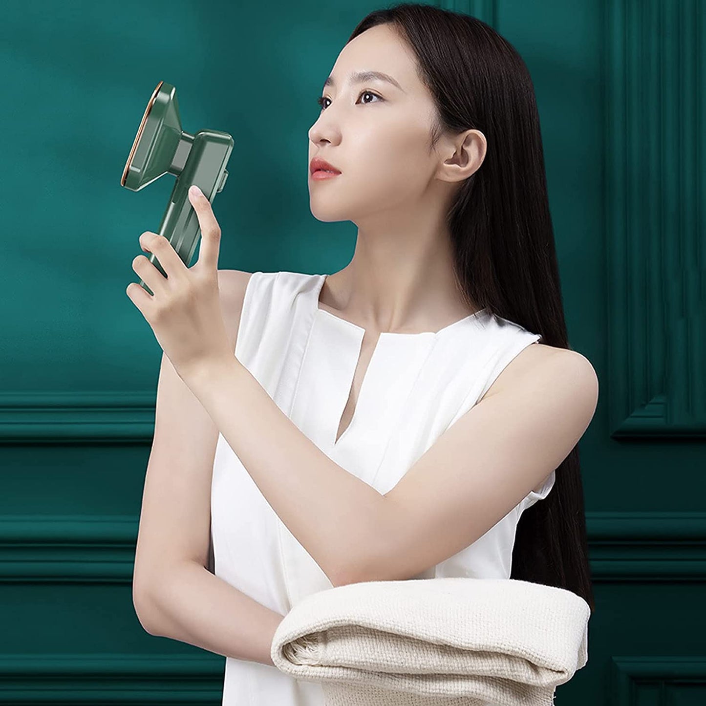 Micro Steam Iron, Green Iron Handheld Garment Steamer, Dry And Wet Wrinkles Removing