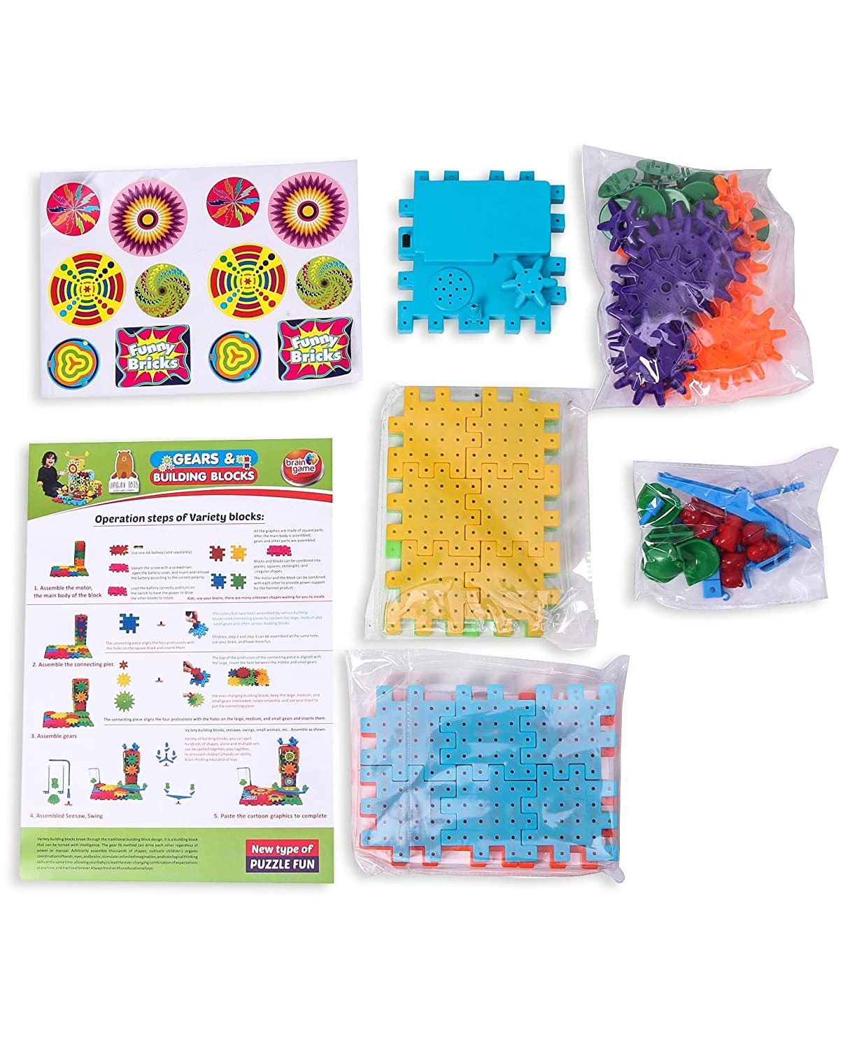 Building Blocks, Gears, Learning Toys, Building Blocks Toys, Creative, Educational Building Blocks